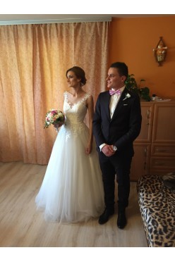 Piękna suknia ślubna 34  Kraków