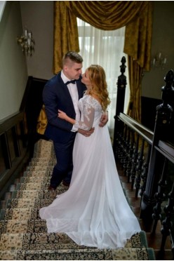 Przepiękna suknia ślubna, muślina...