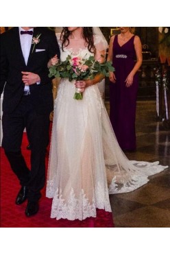 Romantyczna suknia ślubna Papilio 1817 rozmiar 40