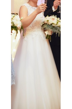 Suknia ślubna Marisol/Valentine + welon + stroik do włosów