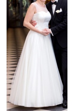 Suknia Duber Angel -roz.38, futerko i welon gratis!