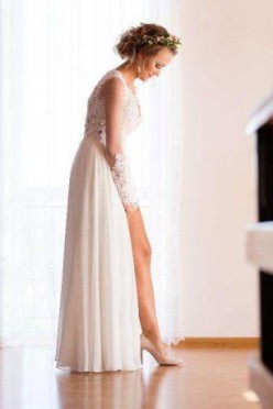 Suknia ślubna muślinowa