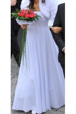 Klasyczna, lekka suknia ślubna (może być ciążowa)