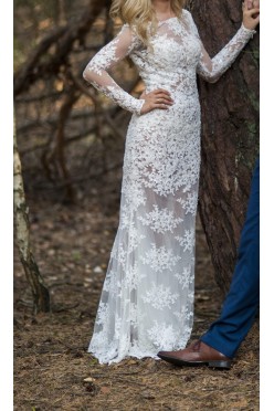 Suknia koronkowa BOHO RUSTYKALNA Rozm. 34/36