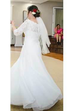 Muślinowa suknia ślubna do sprzedania