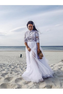 Suknia ślubna ręcznie szyta 38