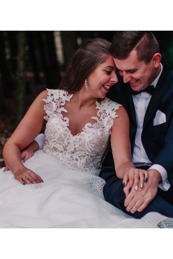 Suknia Ślubna, Jasmine Empire, kolor Ivory, roz.36/38