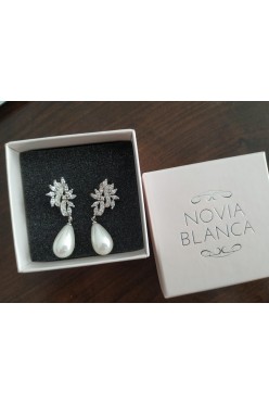 Kolczyki Rossa Pearl Novia Blanca