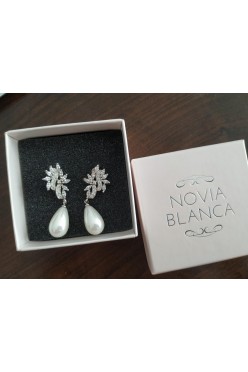 Kolczyki Rossa Pearl Novia Blanca