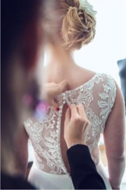 Muślinowa suknia ślubna