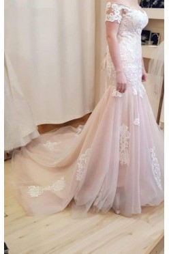 Nowa suknia ślubna, pudrowy róż