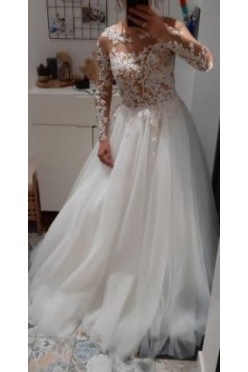 NOWA suknia ślubna z długim rękawem 36
