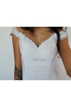 Suknia ślubna NOWA boho rustykalna S / XS