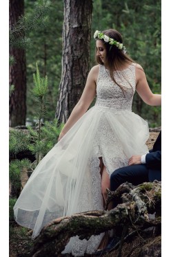 Suknia ślubna 2 w 1 - model Feather