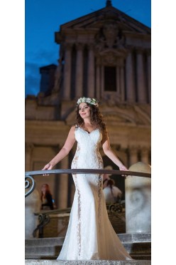 Suknia ślubna boho Justin Alexander Sincerity r. 38