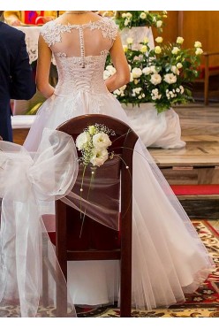 Biała suknia ślubna, w stylu princesski 34/36