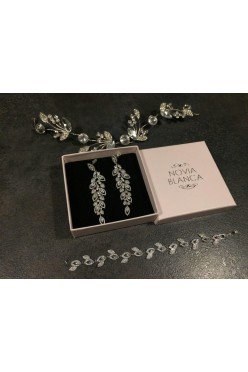 Biżuteria Novia Blanca Lisa -kolczyki + bransoletka + ozdoba