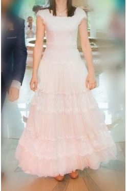 Sukienka ślubna elegant boho w kolorze ivory