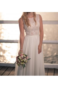 Sukienka ślubna boho - Herm's Bridal AZALEA rozmiar 34-36