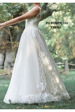 Suknia ślubna La Petra Belinda 36/38 z podpinanym trenem