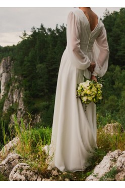 Suknia ślubna ecru roz M