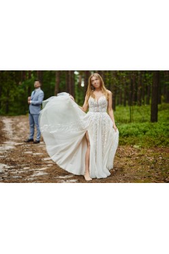 Suknia ślubna glamour rustykalna