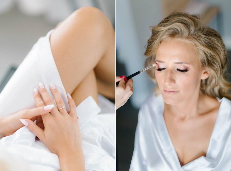 Ślubny makijaż oraz ślubny manicure Sary