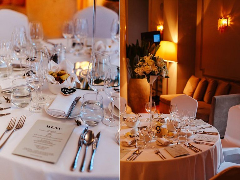 Okrągłe stoły na weselu w Amber Room